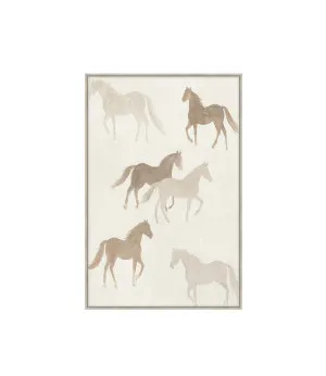 Soft Tone Horses Wall Art Canvas 80cm x 120cm by Luxe Mirrors, a Prints for sale on Style Sourcebook