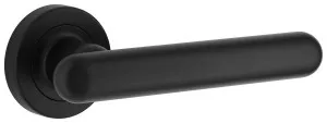 Puerto Lever - Round Rose - Matt Black by Iver, a Door Hardware for sale on Style Sourcebook