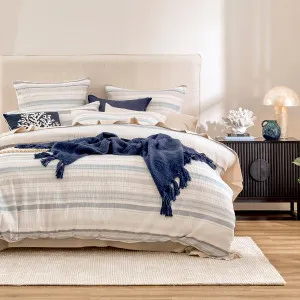Pillow Talk Juniper Stripe Quilt Cover Set Blue by Pillow Talk, a Quilt Covers for sale on Style Sourcebook