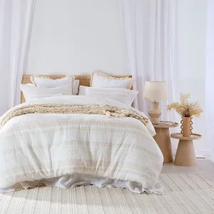 Pillow Talk Juniper Stripe Quilt Cover Set Natural by Pillow Talk, a Quilt Covers for sale on Style Sourcebook
