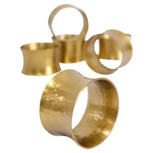 Set/4 Gold Metal Napkin Rings by La Vida Trading, a Napkins for sale on Style Sourcebook