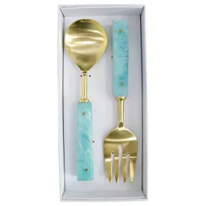 Set /2 Salad Servers Blue Mabelized by La Vida Trading, a Salad Bowls & Servers for sale on Style Sourcebook