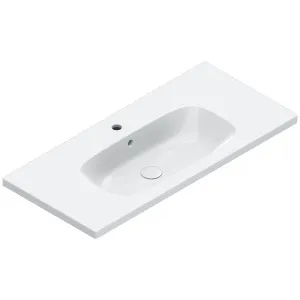 Catalano Alvea 1000x460 Wall Hung Basin Gloss White 1 Taphole 0621011001 by Catalano, a Basins for sale on Style Sourcebook
