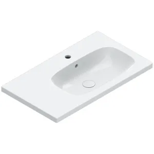 Catalano Alvea 800x460 Wall Hung Right Bowl Basin Gloss White 1 Taphole 0620831001 by Catalano, a Basins for sale on Style Sourcebook