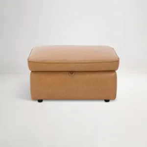 Abode Leather Storage Ottoman, Grange Tan, by Lounge Lovers by Lounge Lovers, a Ottomans for sale on Style Sourcebook
