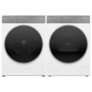 Fisher & Paykel Series 5 9kg Contemporary Front Load Washer & 8kg Heat Pump Dryer Laundry Package White WH9060P5DH8060P5 by Fisher & Paykel, a Washing Machines & Dryers for sale on Style Sourcebook
