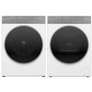 Fisher & Paykel Series 5 10kg Contemporary Front Load Washer & 8kg Heat Pump Dryer Laundry Package White WH1060P5DH8060P5 by Fisher & Paykel, a Washing Machines & Dryers for sale on Style Sourcebook