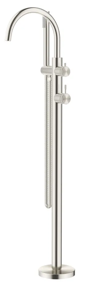 Mica Fluted Freestanding Bath Mixer with Hand Shower by Bella Vista, a Bathroom Taps & Mixers for sale on Style Sourcebook