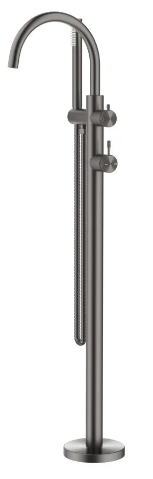 Mica Fluted Freestanding Bath Mixer with Hand Shower by Bella Vista, a Bathroom Taps & Mixers for sale on Style Sourcebook