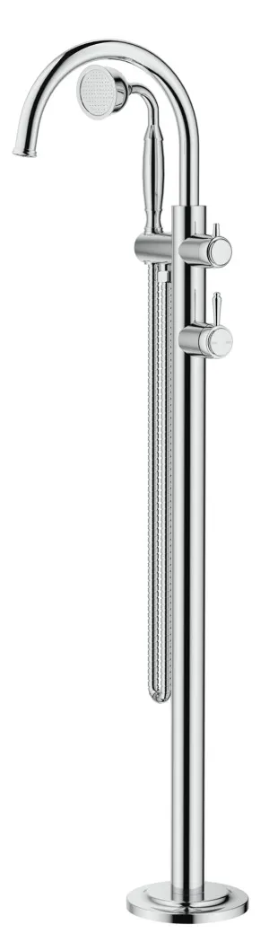 Mica Heritage Freestanding Bath Mixer with Hand Shower by Bella Vista, a Bathroom Taps & Mixers for sale on Style Sourcebook