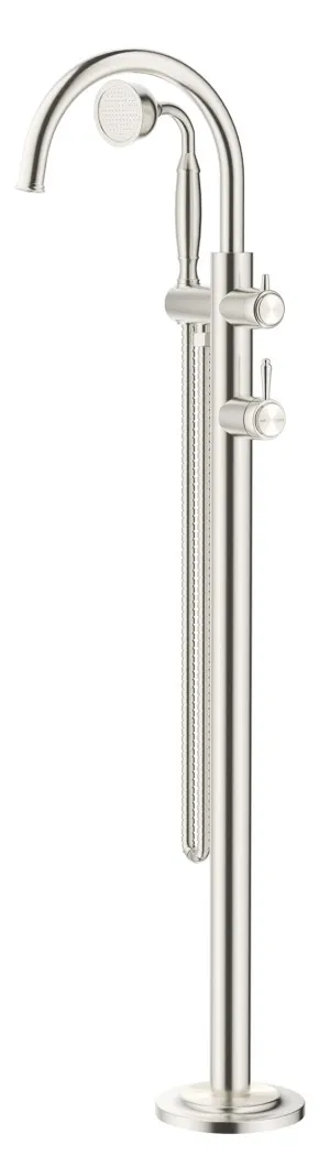 Mica Heritage Freestanding Bath Mixer with Hand Shower by Bella Vista, a Bathroom Taps & Mixers for sale on Style Sourcebook