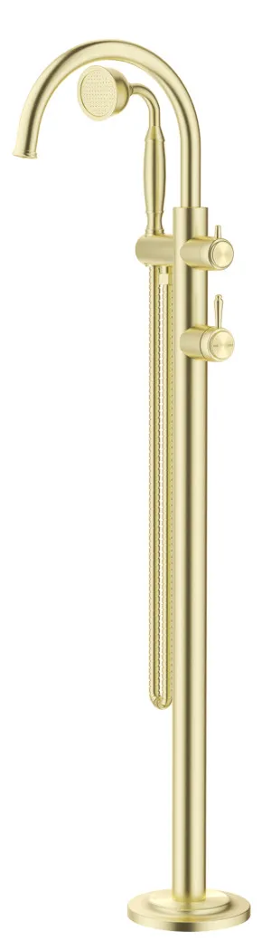 Mica Heritage Freestanding Bath Mixer with Hand Shower by Bella Vista, a Bathroom Taps & Mixers for sale on Style Sourcebook