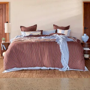 Habitat Atlas Stripe Quilt Cover Set Chocolate Brown by Habitat, a Quilt Covers for sale on Style Sourcebook
