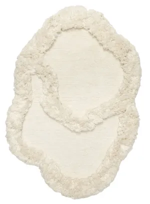 Janisa Natural Cream Organic Shape Shag Rug by Miss Amara, a Shag Rugs for sale on Style Sourcebook