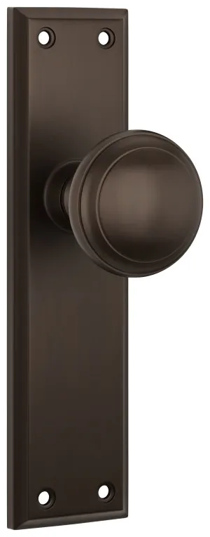 Milton Knob - Long Backplate - Antique Brass by Tradco, a Door Hardware for sale on Style Sourcebook