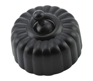 Fluted Light Switch - Matt Black by Tradco, a Lighting Accessories for sale on Style Sourcebook