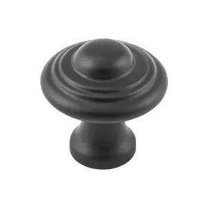 Domed Cupboard Knob - Matt Black by Tradco, a Cabinet Hardware for sale on Style Sourcebook