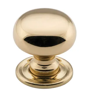 Classic Cupboard Knob - Polished Brass by Tradco, a Cabinet Hardware for sale on Style Sourcebook