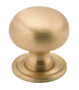 Classic Cupboard Knob - Satin Brass by Tradco, a Cabinet Hardware for sale on Style Sourcebook