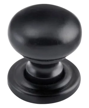Classic Cupboard Knob - Matt Black by Tradco, a Cabinet Hardware for sale on Style Sourcebook