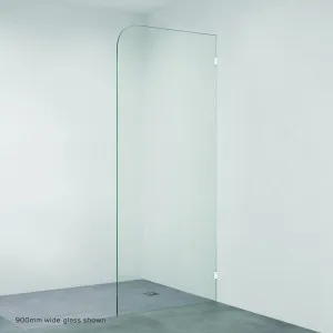Curved Edge Fixed Frameless Glass Shower Panel, Matte White by Fienza, a Shower Screens & Enclosures for sale on Style Sourcebook