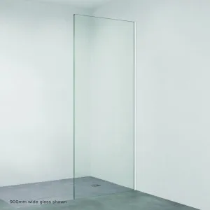 Rectangular Fixed Frameless Glass Shower Panel with Channel, Matte White by Fienza, a Shower Screens & Enclosures for sale on Style Sourcebook