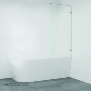 Rectangular Fixed Frameless Glass Bath Panel, Urban Brass by Fienza, a Bathtubs for sale on Style Sourcebook