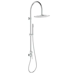 Kaya Wall Mounted Outdoor Twin Shower, Brushed Stainless Steel by Fienza, a Outdoor Showers for sale on Style Sourcebook