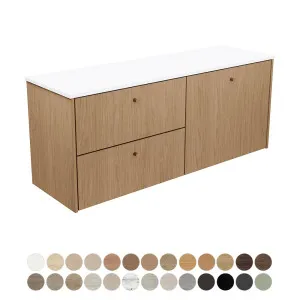 Salisbury 1500 Double Bowl Wall Hung Cabinet, Concrete Top by Fienza, a Vanities for sale on Style Sourcebook