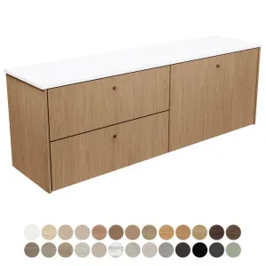 Salisbury 1800 Single Bowl Wall Hung Cabinet, Right Bowl, Solid Surface or Silica Free Stone Top by Fienza, a Vanities for sale on Style Sourcebook