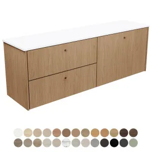 Salisbury 1800 Double Bowl Wall Hung Cabinet, Concrete Top by Fienza, a Vanities for sale on Style Sourcebook