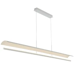 Telbix Ariva Modern 1800mm LED Linear Pendant - White by Telbix, a Lighting for sale on Style Sourcebook