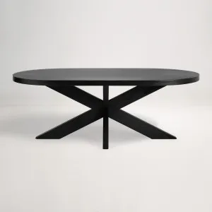 Galaxy Oval Dining Table, Black, by Lounge Lovers by Lounge Lovers, a Dining Tables for sale on Style Sourcebook