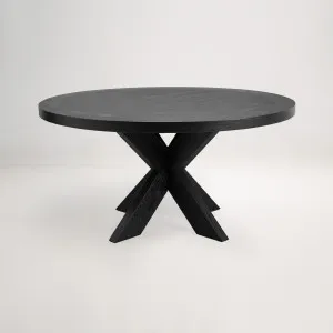 Galaxy Round Dining Table, Black, by Lounge Lovers by Lounge Lovers, a Dining Tables for sale on Style Sourcebook