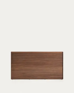 Norlen headboard in walnut veneer with dark finish and LED light for a bed up to 160 cm FSC Mix Credit by null, a Bed Heads for sale on Style Sourcebook