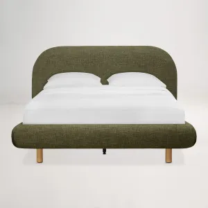 Arlo Floating Double Bed (Curved Headboard) Frame, Green, by Lounge Lovers by Lounge Lovers, a Beds & Bed Frames for sale on Style Sourcebook