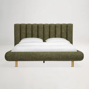 Arlo Floating Queen Bed (Tufted Headboard) Frame, Green, by Lounge Lovers by Lounge Lovers, a Beds & Bed Frames for sale on Style Sourcebook