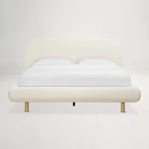 Arlo Floating Queen Bed (Curved Headboard) Frame, Ivory, by Lounge Lovers by Lounge Lovers, a Beds & Bed Frames for sale on Style Sourcebook
