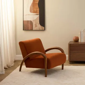 Richie Occasional Chair - Rust/Walnut - Mocka by Mocka., a Chairs for sale on Style Sourcebook