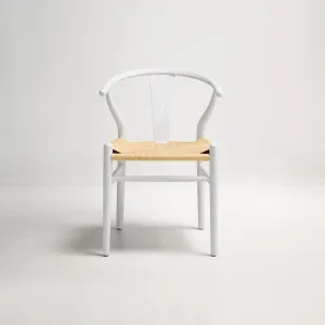 Wishbone Ark Dining Chair - Rubber Wood, Ash White/Natural, by Lounge Lovers by Lounge Lovers, a Dining Chairs for sale on Style Sourcebook