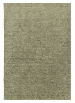 Harris Olive Green Solid Pile Wool Rug by Miss Amara, a Contemporary Rugs for sale on Style Sourcebook