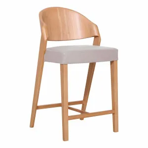 Ridley Bar Chair in Leather Frost / Clear by OZ Design, a Bar Stools for sale on Style Sourcebook