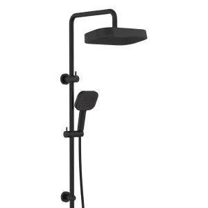 Kuro Twin Shower, Soft Square Head, Matte Black by Fienza, a Shower Heads & Mixers for sale on Style Sourcebook