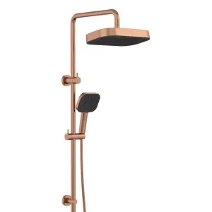 Kuro Twin Shower, Soft Square Head, Brushed Copper by Fienza, a Shower Heads & Mixers for sale on Style Sourcebook