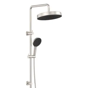 Kuro Twin Shower, Round Head, Brushed Nickel by Fienza, a Shower Heads & Mixers for sale on Style Sourcebook
