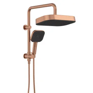 Kuro Twin Half-Rail Shower, Soft Square Head, Brushed Copper by Fienza, a Shower Heads & Mixers for sale on Style Sourcebook