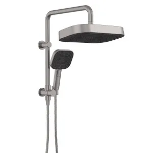 Kuro Twin Half-Rail Shower, Soft Square Head, Gun Metal by Fienza, a Shower Heads & Mixers for sale on Style Sourcebook