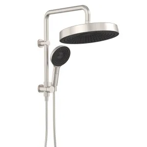 Kuro Twin Half-Rail Shower, Round Head, Brushed Nickel by Fienza, a Shower Heads & Mixers for sale on Style Sourcebook