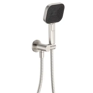 Kuro Hand Shower, Round Plate, Soft Square Head, Brushed Nickel by Fienza, a Shower Heads & Mixers for sale on Style Sourcebook