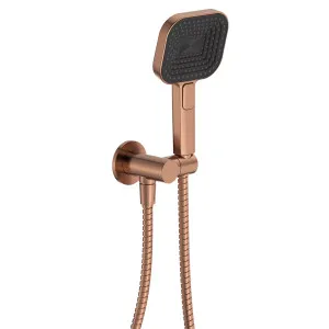 Kuro Hand Shower, Round Plate, Soft Square Head, Brushed Copper by Fienza, a Shower Heads & Mixers for sale on Style Sourcebook